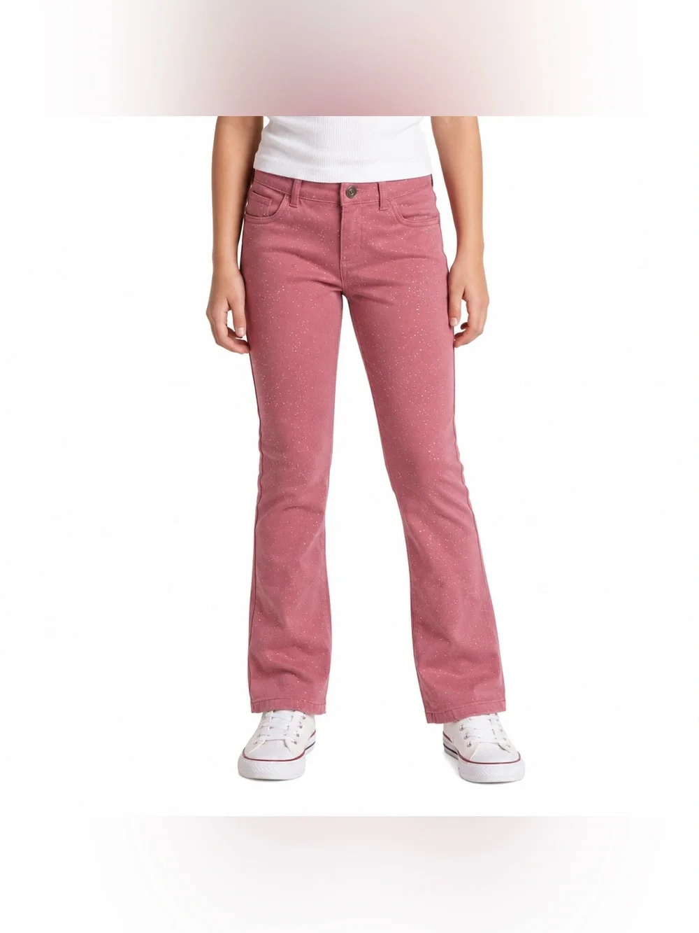 The Children’s Place Girls Size 10 Pink Glitter Sparkle Bootcut Pants